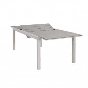 Pental Table 180/240 x 100 - Table d'extérieur extensible avec structure en aluminium et plateau en polywood