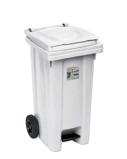 Bidone raccolta differenziata con pedale LT.120 diversi colori Cestini rifiuti/portaimmondizia Hobby Shop Solution bianco  