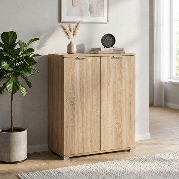 Armadietto in truciolare bilaminato con due ante, dimensioni 60x38x85 cm