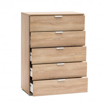 Mobiletto con 5 cassetti in truciolare bilaminato 75x38x103 cm