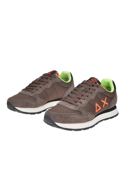 Sun68 Tom Fluo Sneakers in Camoscio con Lacci Sottopiede Imbottito in Tessuto Fondo in Gomma Z45102
