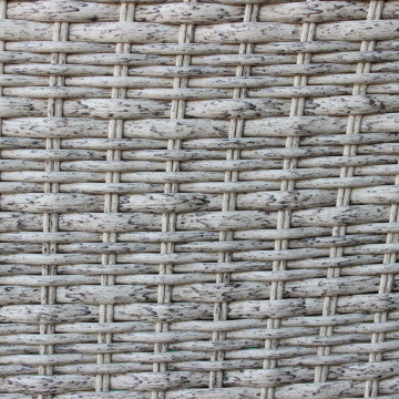 Poltrona Malesia con struttura in alluminio e rivestimento in wicker