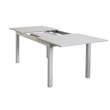 Tavolo allungabile alluminio 150/210x90 cm verniciato tortora