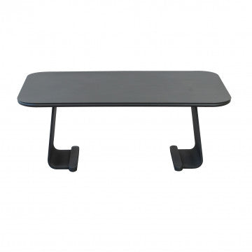 Tavolino ovale struttura alluminio 60x100x45 cm design moderno