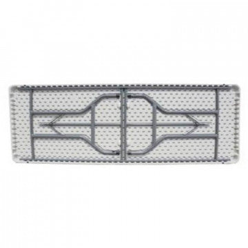 Tavolo catering struttura metallo verniciato piano ABS bianco 180x75x74 cm
