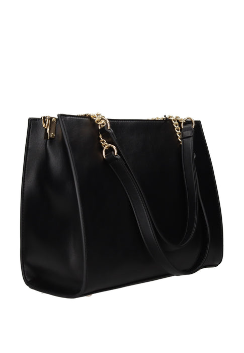 Valentino Bags Borsa A Spalla Hira In Ecopelle Con Chiusura Doppia Cerniera Calamita Tracolla 32x25x14 Cm