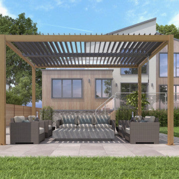 Pergola bioclimatica 400x300x250 cm alluminio lamelle orientabili