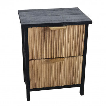 Mobiletto in legno con 2 cassetti - 34x25x43,5 cm