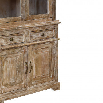 Mobile in legno di mango con 4 ante e 2 cassetti, 90x40x180 cm