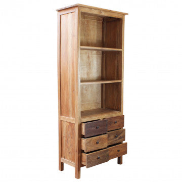 Mobile in legno di mogano, 80x40x190 cm, finitura marrone