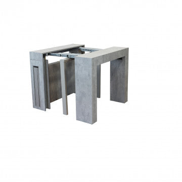 Tavolo consolle allungabile piano melamina struttura metallo 45-300x90 cm