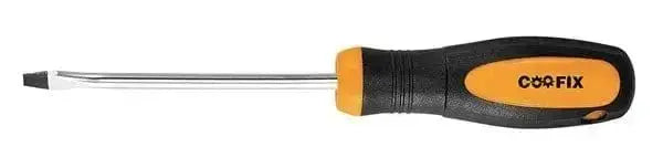 Cacciavite a taglio CRV diverse misure Hobby Shop Solution con manico ergonomico antiscivolo e punta magnetica in acciaio cromo vanadio.