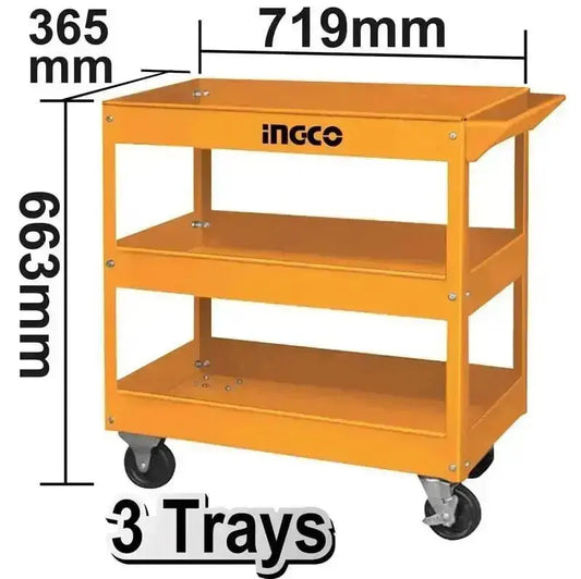 Carrello Portattrezzi INGCO 3 Piani Vuoto: Organizzazione e Praticità Carrelli attrezzi e da carico INGCO   
