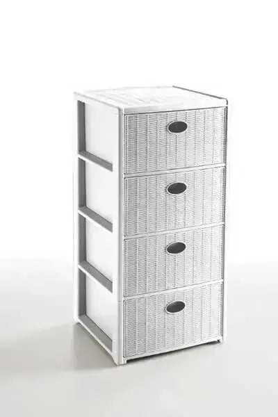 Cassett.4c.elegance 40x40x80 tre colori Cassettiere STEFANPLAST MOKA  