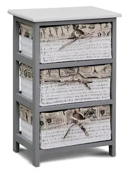 Cassettiera 3 cassetti 38x26x59h Cassettiere Store   
