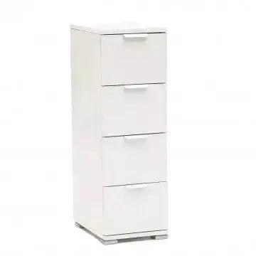 Cassettiera 4 Cassetti Bianca - Dimensioni: cm 27 x 38 x 85 h Cassettiere Hobby Shop Solution   