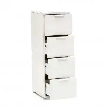 Cassettiera 4 Cassetti Bianca - Dimensioni: cm 27 x 38 x 85 h Cassettiere Hobby Shop Solution   