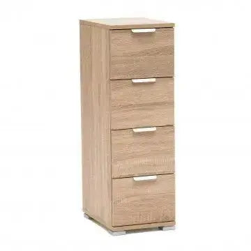 Cassettiera 4 Cassetti Naturale - Dimensioni: cm 27 x 38 x 85 h Cassettiere Hobby Shop Solution   