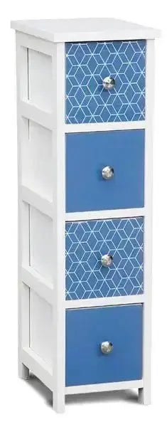 Cassettiera 4 cassetti 20,5x28x71h Cassettiere Hobby Shop Solution   