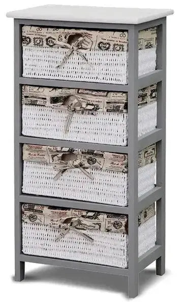 Cassettiera 4 cassetti 38x26x76h Cassettiere Store   