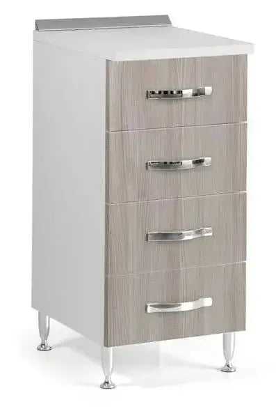 Cassettiera 4 cassetti 40cm bianco olmo Cassettiere LINEA AZURRA   