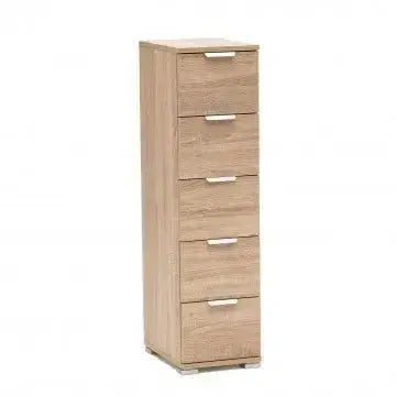 Cassettiera 5 Cassetti Naturale - Dimensioni: cm 45 x 38 x 85 h Cassettiere Hobby Shop Solution   