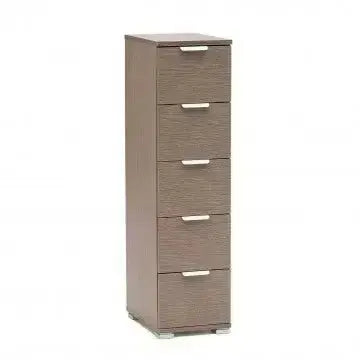 Cassettiera 5 Cassetti Rovere Grigio - Dimensioni: cm 27 x 38 x 103 h Cassettiere Hobby Shop Solution   