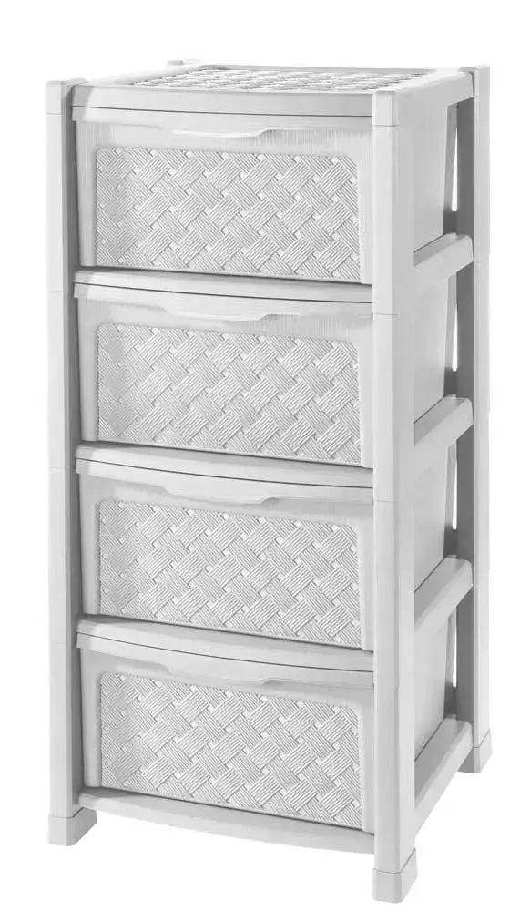 Cassettiera Plastica Bianca con 4 Cassetti Arianna Cassettiere TONTARELLI   