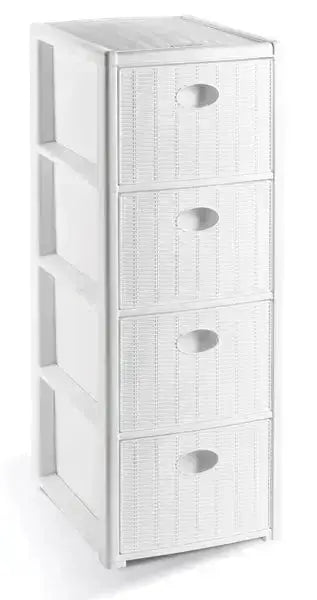 Cassettiera con 4 cassetti 30x40x80 disponibile in tre colori. Cassettiere STEFANPLAST BIANCO  
