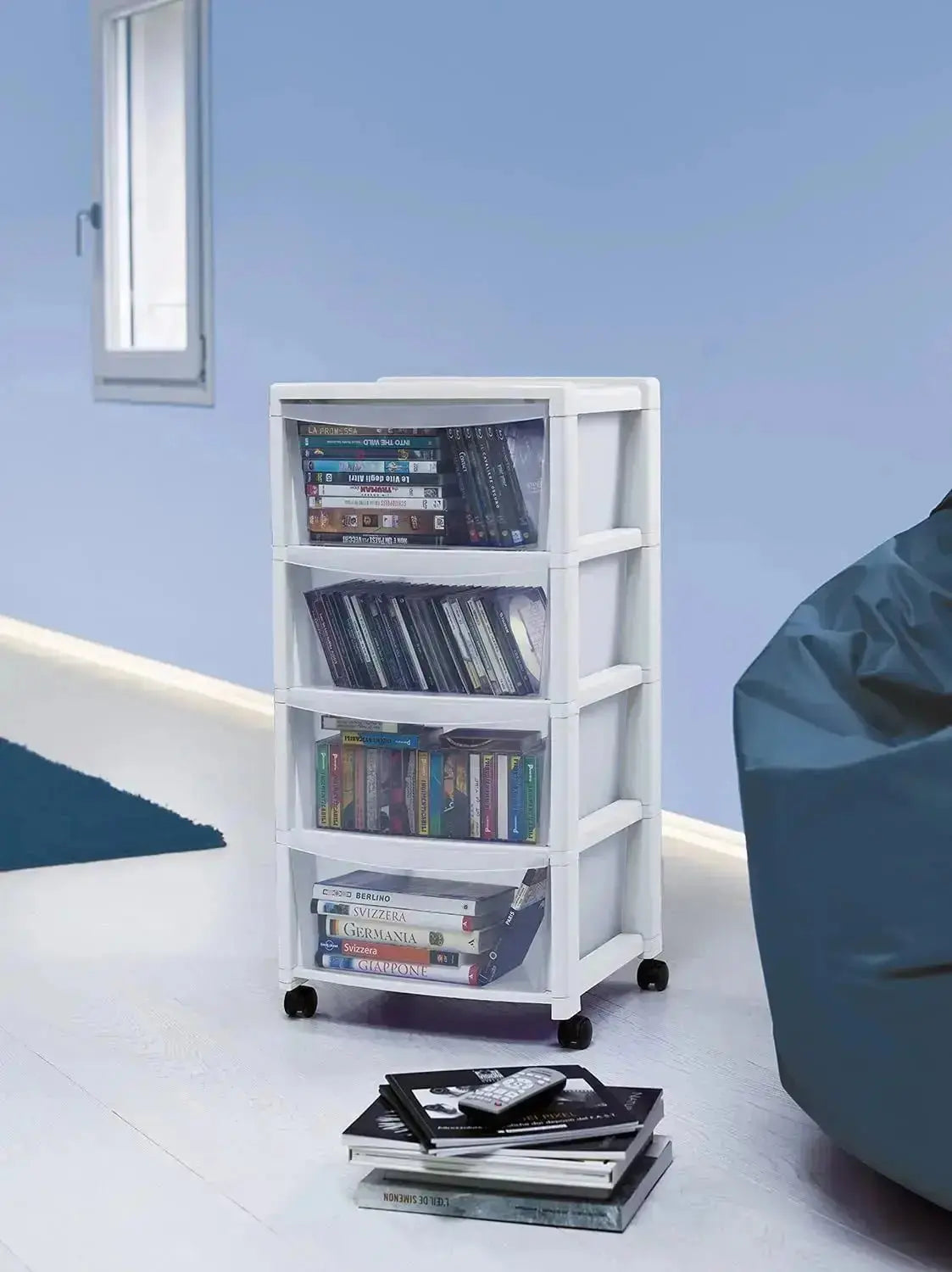 Cassettiera libera 4 bianca Cassettiere STEFANPLAST   