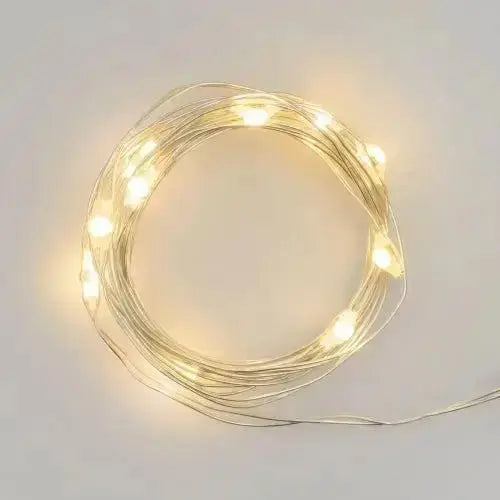 Catena lineare 10m 100 microled traditional Ornamenti natalizi LOTTI bianco caldo  