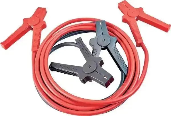 Cavi avviamento auto 35 mm 4,5 mt con pinze isolate rosse e nere, ideali per avviamento professionale di veicoli fino a 480 Ah.