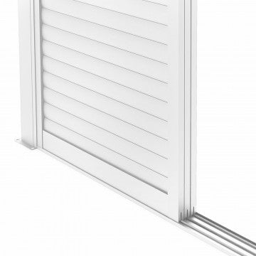 Laterale scorrevole con lamelle orientabili in alluminio 270x238 cm