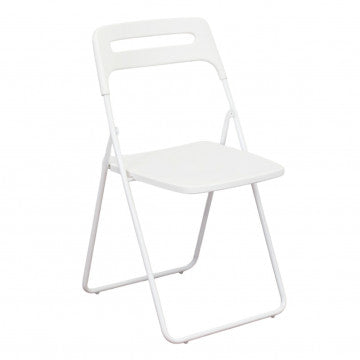 Sedia impilabile in polipropilene, struttura in acciaio, 40x43x78 cm