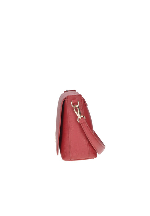 Valentino Bags Borsa A Spalla In Ecopelle Con Chiusura A Patta E Logo Frontale Tracolla In Tessuto 27x20x11 Cm