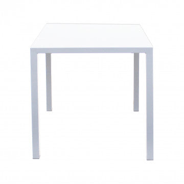 Tavolo autolivellante in acciaio verniciato bianco 70x70 cm altezza 74