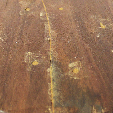 Tavolino in legno di teak 30x30 cm, altezza 45 cm, colore marrone