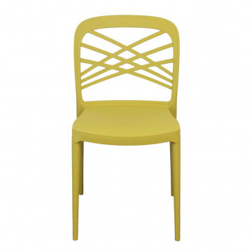 Sedia Harmonie Polipropilene Giallo Impilabile 43,5x51x80,5h cm