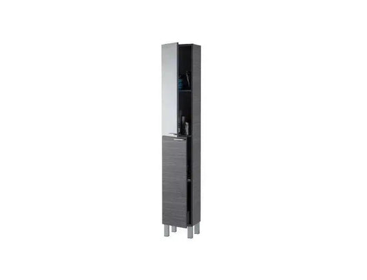Colonna Bagno 2 ante  30X25X182H Grigio Set di mobili per bagno FORES   