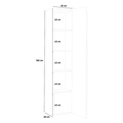 Colonna Armadio Moderno con 1 Anta Battente Bianco Lucido Maruska Armadi Italy Web forniture   