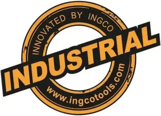 Logo industriale Ingco con scritta 'Innovated by Ingco' e sito web, ideale per identificare prodotti professionali e utensili da lavoro.