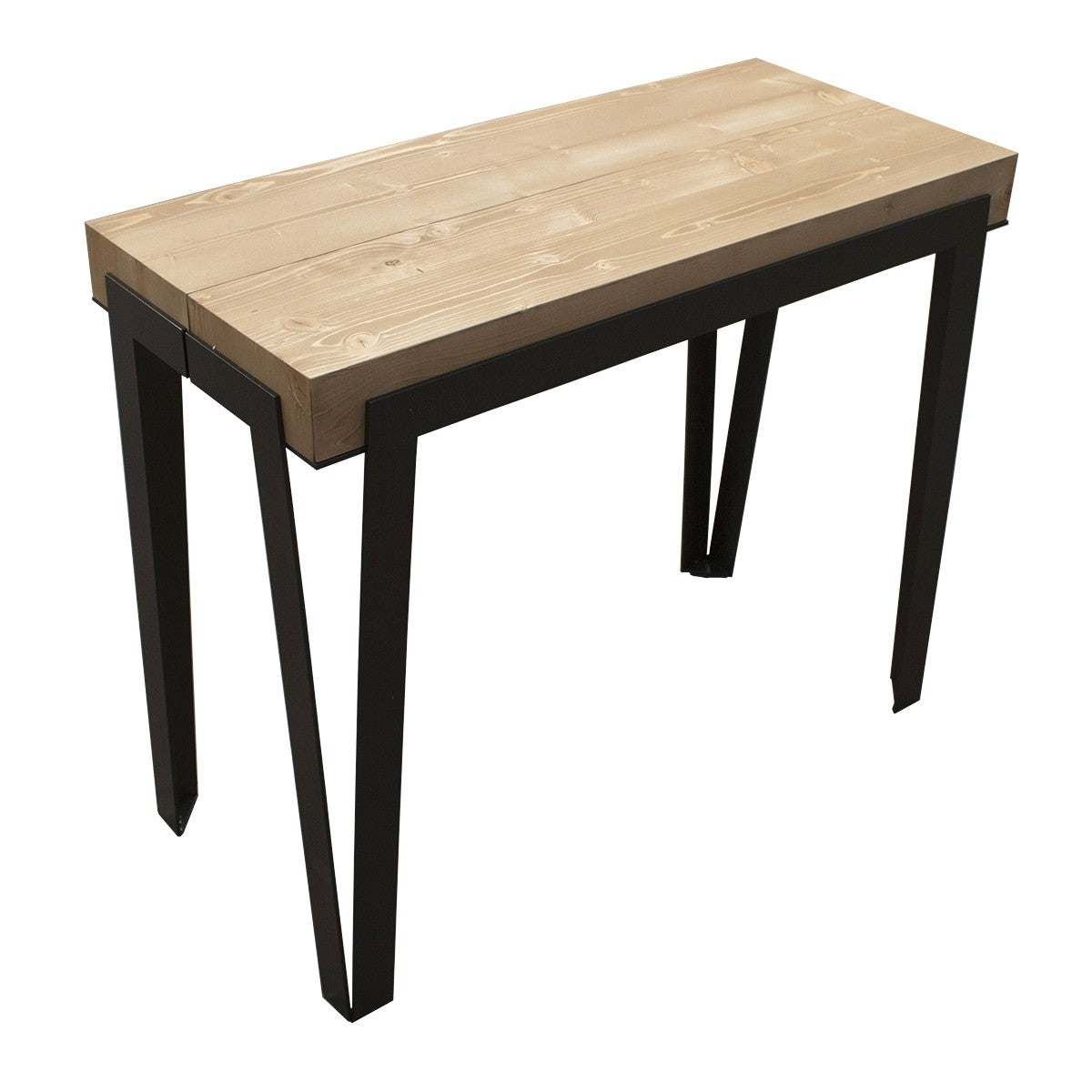Consolle allungabile Dalia Abete Tinto telaio Antracite Consolle Italy Hobby Shop Solution   