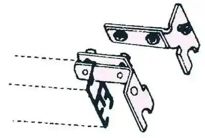 Coppia innesti x angoli AB1006 per guide e supporti, accessori per binari AB TREND, ideale per unire angoli nei sistemi di tende.