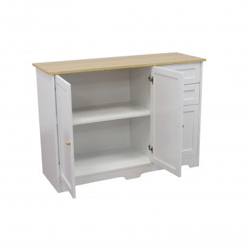 Mobile in legno bianco, 110x39,5x78,5 cm, peso 30,3 kg