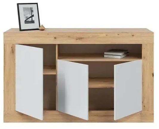 Credenza 3 ante rovere nodi-bianco Buffet e credenze Hobby Shop Solution   