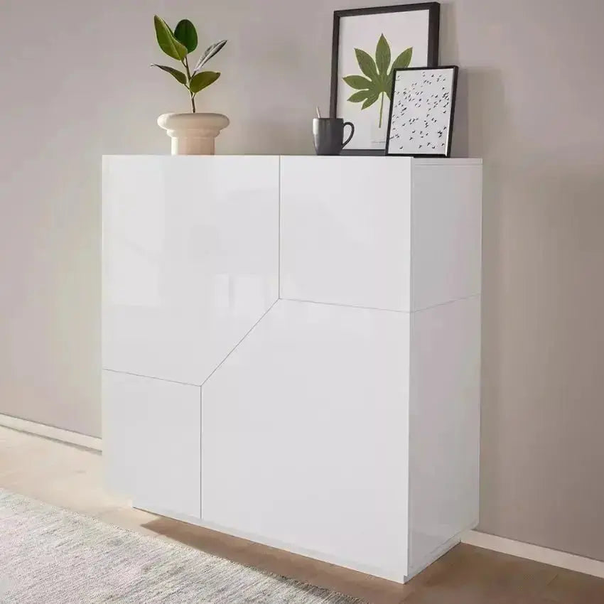 Credenza Alien Highboard 100 x 43 x 106 cm - Bianco Laccato Credenze Italy Web forniture   