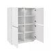Credenza Bloom Highboard 100,1 x 41,4 x 126 cm in Bianco Laccato Credenze Italy Web forniture   