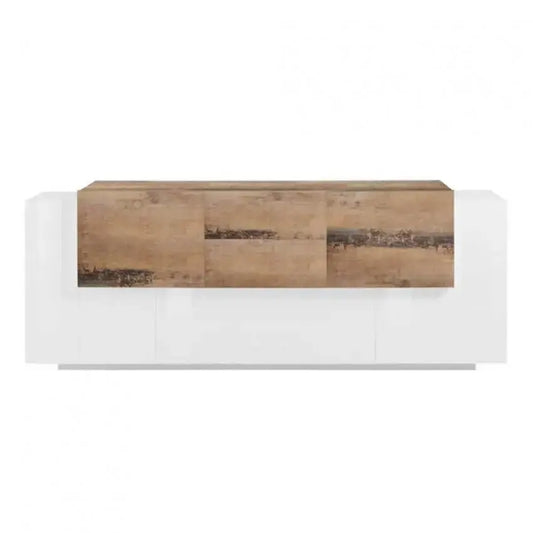 Credenza moderna NEW CORO con ante battenti, ribalta, cassetti, in bianco acero pereira Credenze Italy Web forniture   