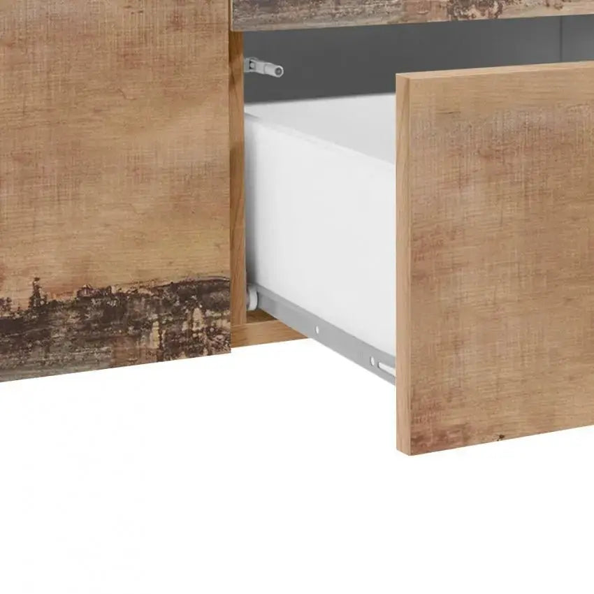 Credenza moderna NEW CORO con ante battenti, ribalta, cassetti, in bianco acero pereira Credenze Italy Web forniture   