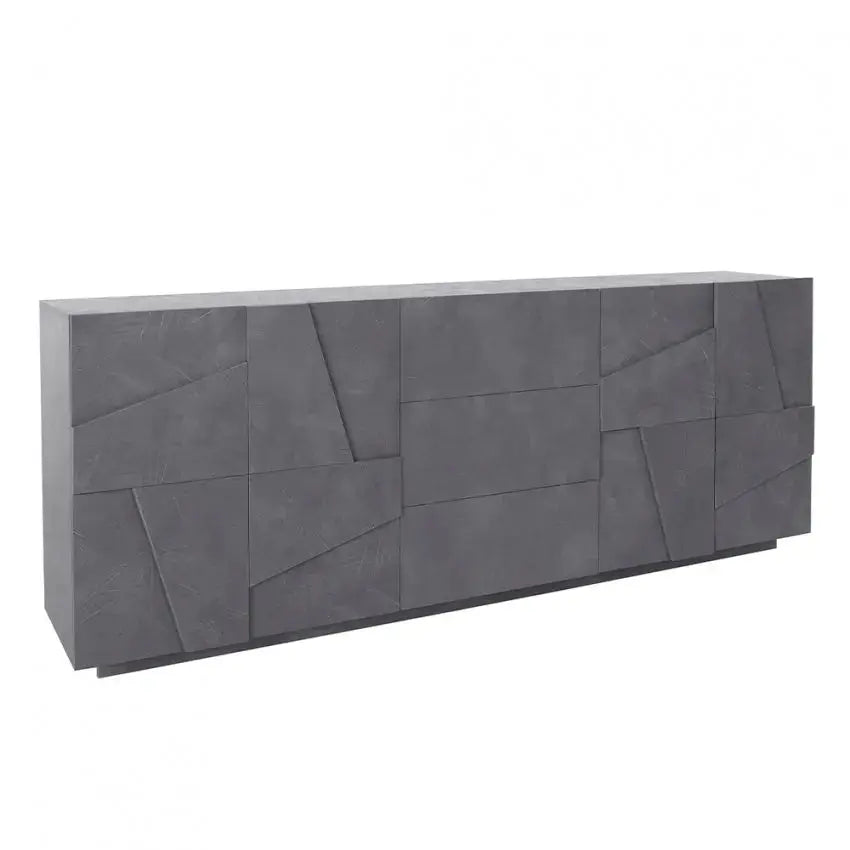 Credenza PING Moderna con 4 Ante Battenti e 3 Cassetti in Ardesia Credenze Italy Web forniture   